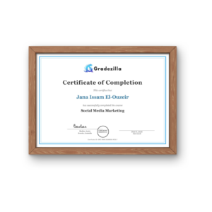 Social Media Marketing certificate — Gradezilla
