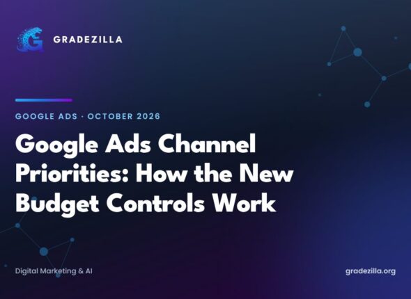 Gradezilla featured image: Google Ads channel priorities and the new budget controls, October 2026